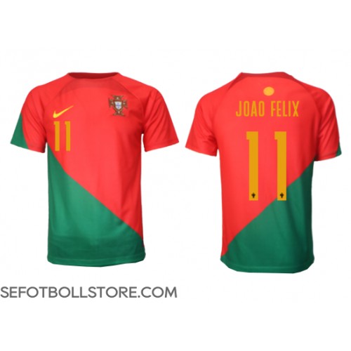 Portugal Joao Felix #11 Replika Hemmatröja VM 2022 Kortärmad
